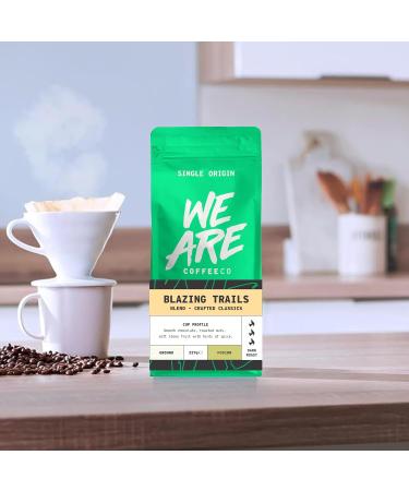 Coffee Ground for Cafetiere 227g Bag Blazing Trails Blend Ground Coffee Chocolate Nuts & Fruits Notes 100% Arabica Dark Roast Fresh Coffee Single Origin (We Are Coffee Co) Ground Cafetiere 227 g (Pack of 1) - Buy Online on GoSupps.com
