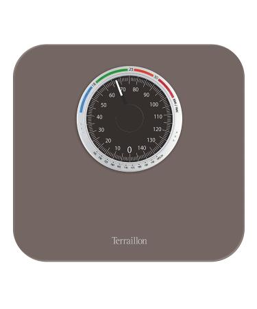 Terraillon Large Display Mechanical Bathroom Scales in Brown - Accurate and Stylish - Buy Online on GoSupps.com