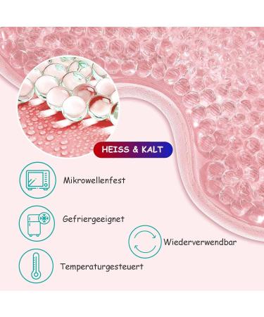 Alethron 2-Piece Cooling Eye Mask Set | Pink Gel Eye Masks for Soothing Relief | Cool Pads for Eyes & Face - Buy Online on GoSupps.com