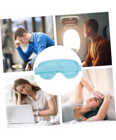 PLAFOPE 1pc Cold Compress Hot Compress Eye Mask Blackout Eye Reusable Eye Cooling Patch Heat Eye Eye Mask Eye Shades for Sleep Eye Mask Heated Eye Patch Compress Eye Pad Sleep Eye Blue 20X10X1CM - Buy Online on GoSupps.com