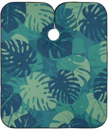 Waterproof Barber Cape - Tropical Leaves & Cheetah Haircut Bib for Men & Women | Unisex Hair Cutting Cape - Buy Online on GoSupps.com