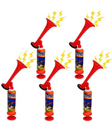 5PCS Football Air Horn Hand Push Pump Mini Air Horn Pump Party Noise Maker Celebration Birthday Party Gift Fit Candy Bag Can Fans Trumpet