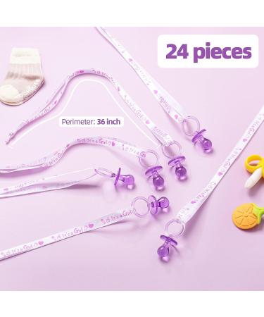 Purple Baby Shower Pacifiers Necklace - 2.5 Acrylic Charm for Party Favors & Decor - Buy Online on GoSupps.com