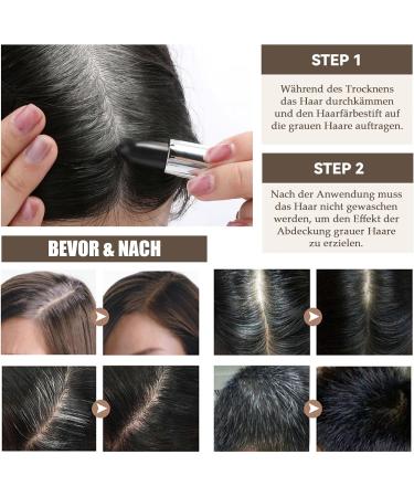 Root Cover Up Stick - Couverture instantan e des cheveux gris - Stick de coloration marron - Correcteur naturel pour racines et c t s - Formule v g tale - Facile utiliser - Buy Online on GoSupps.com