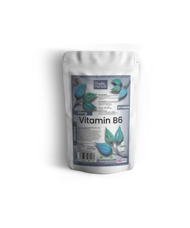 90 x Dr Herbal Vitamin B6 Tablets Pyridoxine Vegan