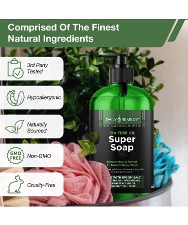 Daily Remedy All Natural Jock Itch and Skin Relief Treatment Kit - Tea Tree Oil Body Wash and Antifungal Balm for Athlete's Foot, Fungal Infections, Itchy Skin & Body Odor - Buy Online on GoSupps.com