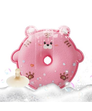Xtauaguh Bath Shower Sponge Children's Bath Shower Scrubber Ball | Cute Appearance Scrubber Cleaning Tool for Bathroom Home Dormitory Travel and Hotel Pink