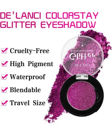 Purple Glitter Eyeshadow Highly Pigmented Sparkling Metallic Eyeshadow Long Lasting Bright Duochrome Eye Shadow Rose Pink Purple Holographic Eyeshadow Single for Women 100% Vegan Talc Free Rose Purple #2i - Buy Online on GoSupps.com