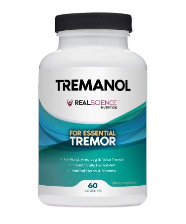 Real Science Nutrition Tremanol   All Natural Essential Tremor Herbal Supplement - May Provide Long-Term Relief for Shaky Hands  Arm  Leg  & Voice Tremors (60 Capsules)