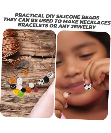 COHEALI Silicone Bead Kit - 880 Pcs Bulk Beads for DIY Keychains, Necklaces, and Teether - Baseball and Softball Design - Round Circle Shape - 1.5CM Size - 5pcs - Buy Online on GoSupps.com