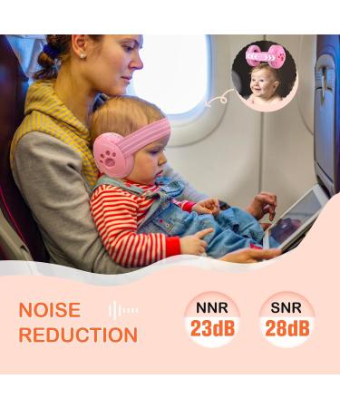 ZOHAN Baby Ear Defenders Pink - Noise Cancelling Headphones for Boys 0-36 Months - Adjustable Soft Headband - Toddler Hearing Protection - Ideal for Sleeping, Airplane, Fireworks - Newborn Baby Gift - Buy Online on GoSupps.com