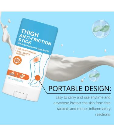 Anti-Chafing Thigh Cream Anti-Chafing Thigh Stick Anti-Chafing Thigh for Women Anti-Friction Cream for Thighs Protection Against Body Skin Friction (3) - Buy Online on GoSupps.com