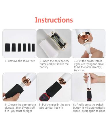 Portable Electric Glue Shaker for Eyelash Extensions and Nail Lacquer - White | Includes 2 Connectors and 6 Caliber Sizes | Liquid Mixer for Eyelash Glue and Nail Polish - Buy Online on GoSupps.com