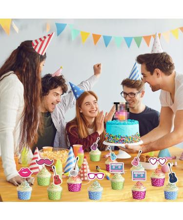 XANGNIER 36pcs Taylor Singer Birthday Party Cake Topper Cake Decorations with Guitar for Music Lover's Concert Themed Swifte Party Cupcake Supplies Taylor birthday party cake toppers - Buy Online on GoSupps.com