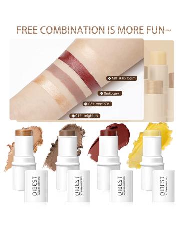 Onlyoily 4-Piece Makeup Stick Set: Contour, Highlighter, Blush, Moisturizer - Buy Online on GoSupps.com