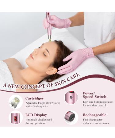 PELCAS Microneedling Pen Automatic Serum Applicator Microneedling 5 Speeds with LCD Screen Type-C Rechargeable Cordless Dermapen for Scars Wrinkles Acne Stretch Marks Skin Rejuvenation - Buy Online on GoSupps.com