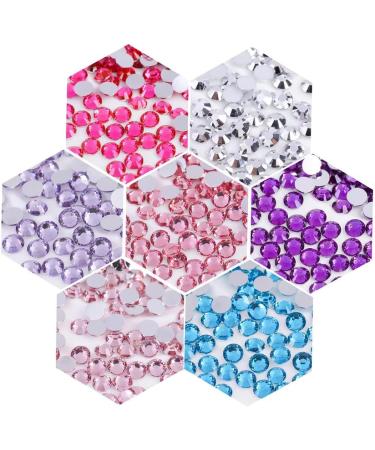500 Pieces SS30 6mm Flatback Rhinestones Clear Glass Round Gems Crystals for Nail Art DIY Crafts Clothes Shoes Bags (Light Grey) - Buy Online on GoSupps.com