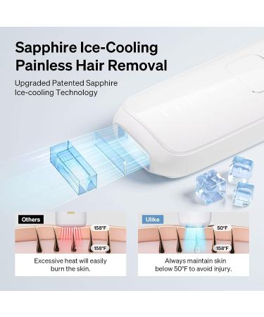 Ulike Laser Hair Removal Air 3 IPL with Sapphire Ice-Cooling System - Painless & Long-Lasting Results for Men and Women - Body & Face Hair Removal at Home - Buy Online on GoSupps.com