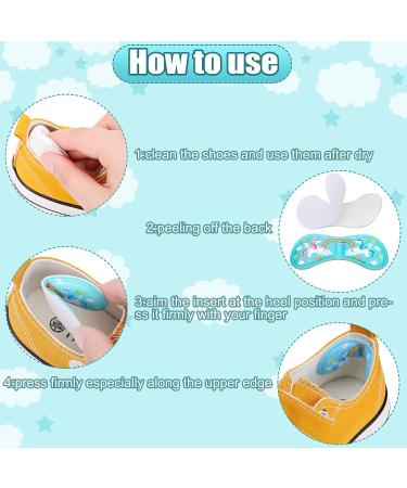 12pc Kids Unicorn Heel Grips - Prevent Skin Rubbing & Blisters, Soft Shoe Inserts for Girls & Boys - Buy Online on GoSupps.com