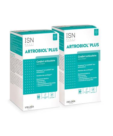 ISN - Artrobiol Plus - Compl ment alimentaire base de Glucosamine Chondro tine Harpagophytum - Souplesse des Articulations - Maintien du Cartilage & Ossature - Lot de 2