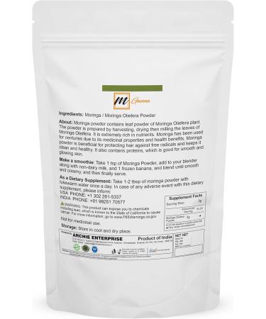 Buy 100% Natural Moringa Oleifera - Health Skin & Hair Care | 227g (0.5 lbs) - International Shipping Available - Buy Online on GoSupps.com