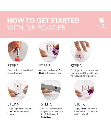 Revel Nail Chrome Glitter Dip Powder 8-Pack - Chip Resistant with Vitamin E and Calcium for DIY Manicure - Buy Online on GoSupps.com