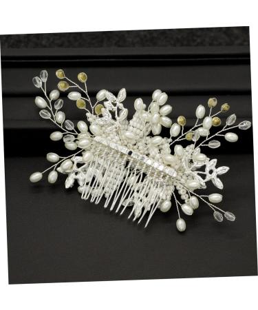 DOITOOL Pearl Hair Comb Diy Floral Headpiece Hair Clip for Wedding Bridal Hair Pin Wedding Hair Accessories Bridal Hair Comb Bride Hairstyles Rhinestone Headpiece Bridal Headdress - Buy Online on GoSupps.com