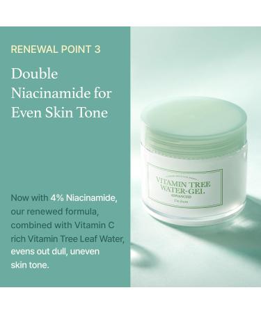 Vitamin Tree Water Gel 75g - Korean Moisturizer with Niacinamide Panthenol & Vitamin C - Hydrating & Soothing Skin Care - Buy Online on GoSupps.com