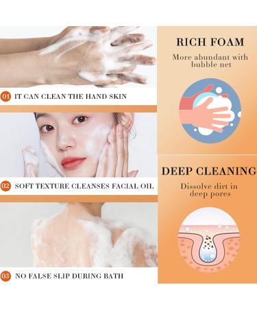 KOAHDE Turmeric Skin Brightening Soap Deep Cleaning Ginger Soaps Turmeric Soap Hyperpigmentation Organic Turmeric Soap Ginger Bath Soap Turmeric Handmade Soap Bar Cleansing Natural Handmade Soap - Buy Online on GoSupps.com