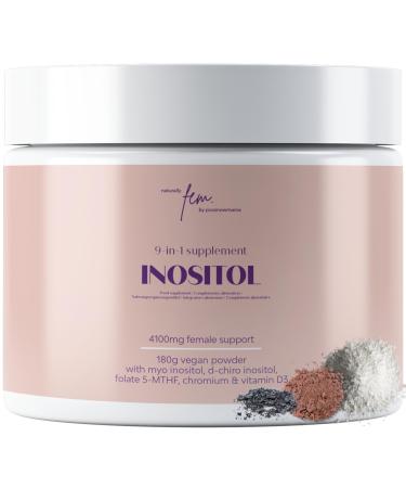 Inositol fem myo & d-chiro 4100mg powder for cyclus disorders due to the PCO syndrome particularly effective Formula 9-in-1 inositol folic acid 5-MTHF chrome zinc B6 B12 D3 Selen & manganese - Buy Online on GoSupps.com