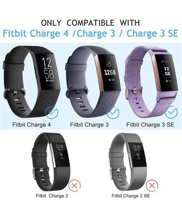 8 Pack Sport Bands for Fitbit Charge 4/3 - Soft Silicone Replacement Straps (Small) Black/Navy Blue/Purple - Buy Online on GoSupps.com