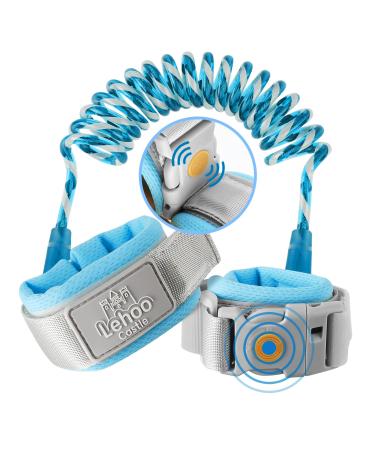 Lehoo Castle Wrist Reins for Toddlers 1.5M Child Wrist Strap Safety with Induction Lock Anti Lost Wrist Link Toddler Toddler Reins for Walking(Light Blue)