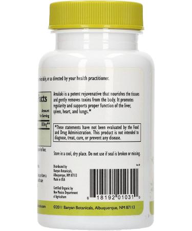 Banyan Botanicals Amalaki Tablets - Organic Amla Supplement for Immune Support & Healthy Energy - 90 Tablets | Non-GMO, Vegan - Buy Online on GoSupps.com