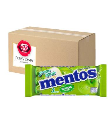 5 x (3 rolls of 37.6 g each) Mentos Apple Chewable Candy Multipack Chewables with a gift from Pere's Candy
