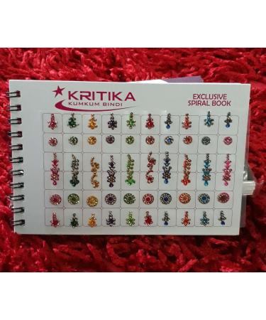 Hare Krishna Indian Store LOT 2 Bindi Booklet Indian Velvet Stylish Bindi Booklet Fashion Beautiful Round Stones Bindi Book For women Crystal bindi - Buy Online on GoSupps.com