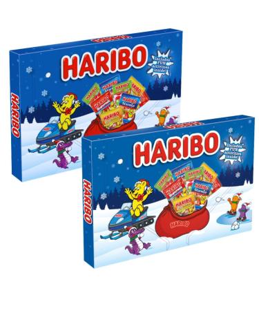 2 x Christmas Selection Box 182g - Haribo's Selection Box - Christmas Sweet Treats For Kids and Adult
