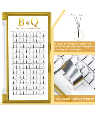 4D Volume Eyelash Extensions - D Curl 0.10 Strength 8-15mm Individual Lengths Matte Black | Finished Eyelash Compartments - Buy Online on GoSupps.com