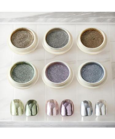 Kit de poudre ongles chrom poudre de ongles chrom e | Filles Mirror Effect Fingernail Pigment - Shimmer Nail fournit de la poudre pour le festival les rencontres le maquillage l'Halloween 02 B - Buy Online on GoSupps.com