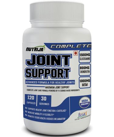 Nutrija Joint Support - COMPLETE JOINT SUPPORT FORMULA POWERED BY 14 SCIENCE BASED INGREDIENTS - 120 Capsules