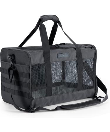 VEAGIA Pet Carrier for Medium Cats Under 25 and Small Dogs - Black 
