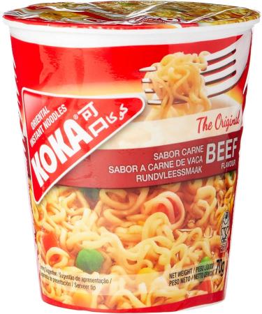Koka Noodles Original Beef Flavour Oriental Style Instant Noodles 12 Cups of 70 g Beef Original Wheat 70 g (Pack of 1) - Buy Online on GoSupps.com