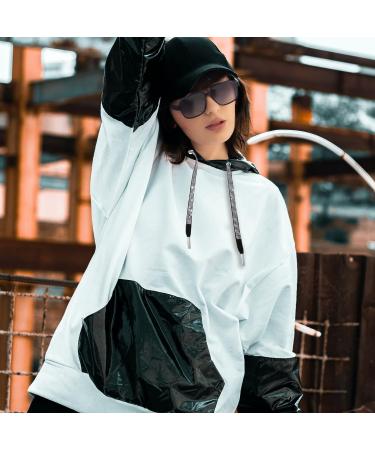 2Pcs Rhinestone Flat Hoodie String Replacement Cotton Wide Drawstring Cords - Glitter Rope Shoelaces for Sweatpants & Shorts (White) - Buy Online on GoSupps.com
