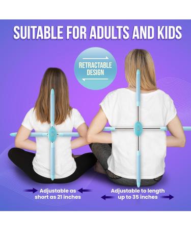 AYVAN Back Straightener Posture Corrector - Hunchback & Comfort-Padded Yoga Stick for Men Women & Kids - Portable with Carry Bag - Improve Posture & Comfort - Buy Online on GoSupps.com