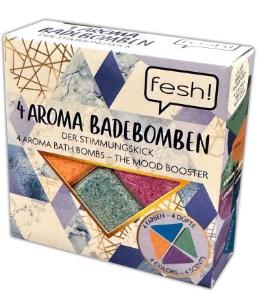 HAC24 Triangular Aromatic Bath Bombs (4 x 40g) 4 Packs of 4 Fragrances and Colours - Buy Online on GoSupps.com