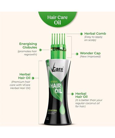 Buy New Improved Herbal Hair Oil with Wonder Cap (100 ml) - Enhance Hair Growth & Shine | International Shipping Available - Buy Online on GoSupps.com