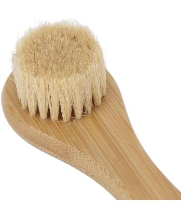 Manual Face Brush Portable Wooden Soft Bristles Cleansing Facial Brush for Facial Body Massage Cleaning Care - Buy Online on GoSupps.com