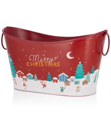 Brubaker Winter Berries Bathing & Shower Set - 6-Part Gift Set in Decorative Metal Tub | Perfect Christmas Gift for Women & Men - Buy Online on GoSupps.com