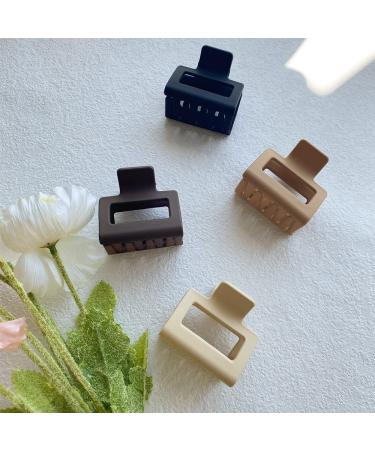 Bolonar 4PCS Neutral Hair Clips Set - Matte Square & Claw Clips for Thin and Thick Hair - Women's Hair Accessories - Buy Online on GoSupps.com