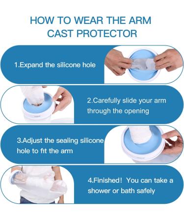 YUNCHI 100% Waterproof Arm Cast Cover for Kids - Reusable Bandage Protector for Broken Arms, Hands, Elbows, Wrists, and Fingers - Watertight Shower Bag for Bathing - Size Kids M - Buy Online on GoSupps.com