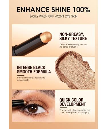MCAORI Eyeshadow Stick Soft Matte Shimmering Eye Shadow Pencil Crayon Highlighting Pigmented Eyeshadow Pencil Waterproof - Buy Online on GoSupps.com